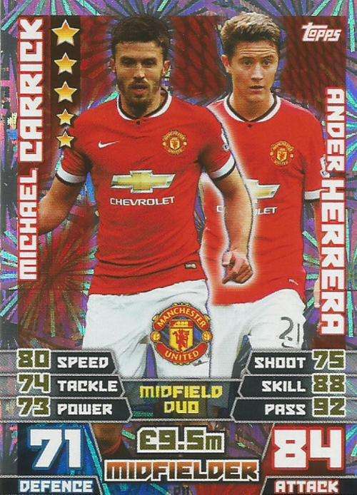 MANCHESTER UNITED - MATCH ATTAX "EXTRA" 2015 - "DUO" FOIL CARD