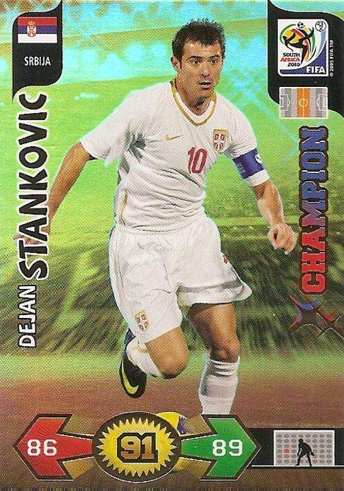 FIFA 2010 ADRENALYN XL - DEJAN STANKOVIC "GOLD CHAMPION" CARD