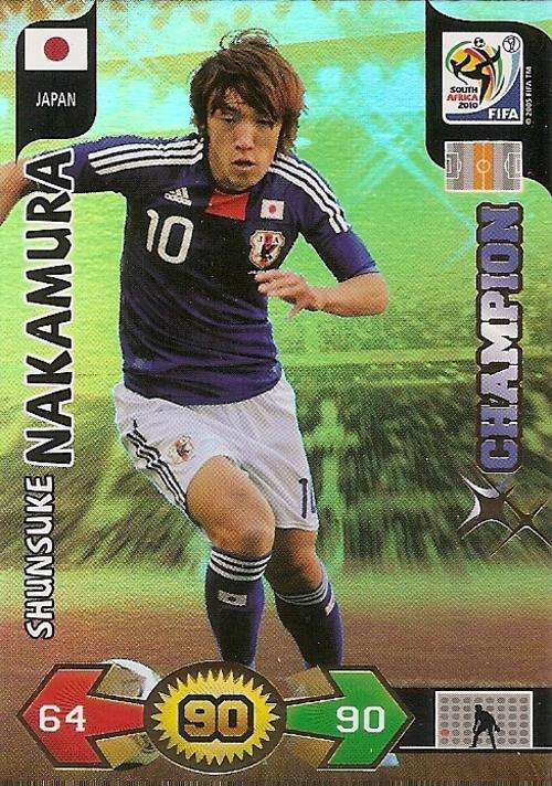 FIFA 2010 ADRENALYN XL - SHUNSUKE NAKAMURA "GOLD CHAMPION" CARD