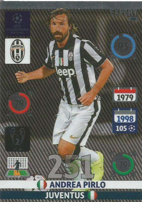 ANDREA PIRLO - CHAMPIONS LEAGUE  2014/15 - "EXPERT" FOIL CARD 351