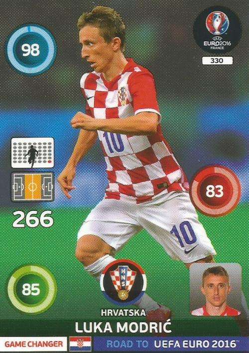 LUKA MODRIC - PANINI `ROAD to EURO 2016` - `GAME CHANGER` TRADING CARD