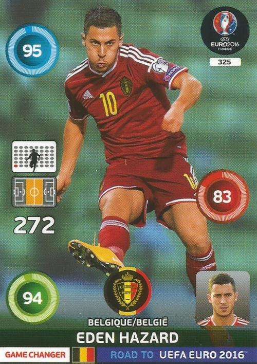 EDEN HAZARD - PANINI "ROAD to EURO 2016" - "GAME CHANGER" TRADING CARD