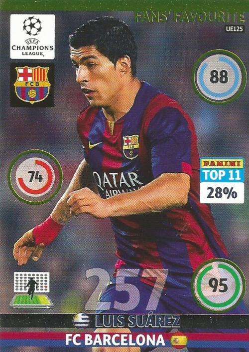 LUIS SUAREZ - CHAMPIONS LEAGUE "UPDATES" 2015 - "FANS FAVOURITE"  CARD