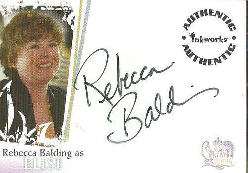 REBECCA BALDING - CHARMED `DESTINY` TV SERIES - `AUTHENTIC AUTOGRAPH` TRADING CARD A5