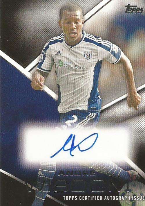 ANDRE WISDOM - TOPPS `PREMIER GOLD` 2014/15 - AUTHENTIC `CERTIFIED AUTOGRAPH` CARD PA/AW