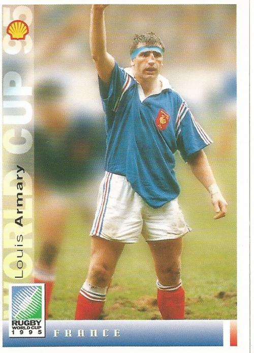LOUIS ARMARY - SPORTS DECK "RUGBY WORLD CUP 95" -  BASE TRADING CARD 81