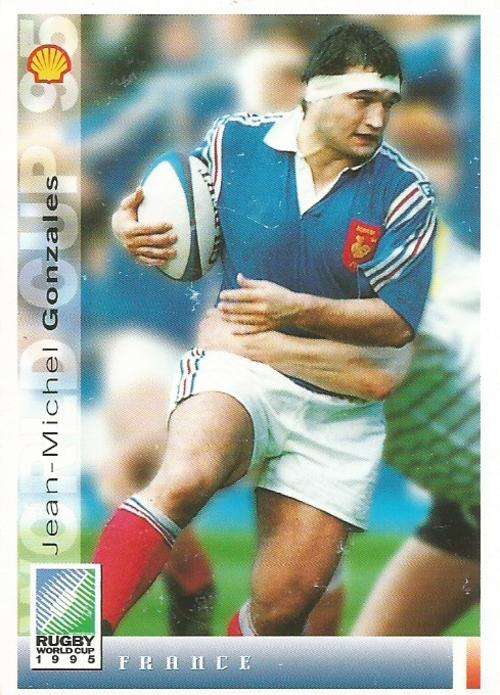 JEAN-MICHEL GONZALES - SPORTS DECK `RUGBY WORLD CUP 95` -  BASE TRADING CARD 73