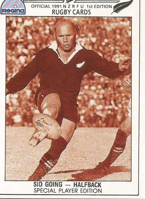 SID GOING - REGINA "ALL BLACKS RUGBY 1991" - SPECIAL EDITION BASE TRADING CARD 208