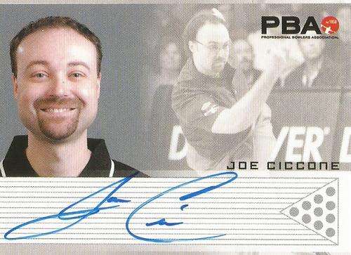 JOE CICCONE- `RITTENHOUSE PBA TENPIN BOWLING` 08 - CERTIFIED `AUTOGRAPH` TRADING CARD