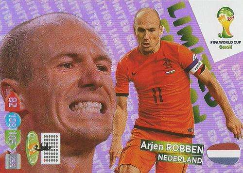 ARJEN ROBBEN - PANINI `FIFA WORLD CUP 2014` COLLECTION - `RARE` `LIMITED EDITION`  TRADING CARD