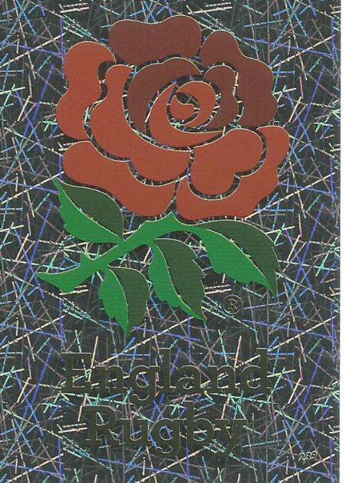 RUGBY WORLD CUP 2015 - TOPPS - ENGLISH ROSE `LOGO` TRADING CARD 239
