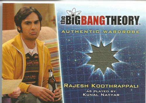 RAJESH KOOTHRAPPALI - `BIG BANG THEORY SEASON 5` - AUTHENTIC `WARDROBE MEMORABILIA` TRADING CARD M10