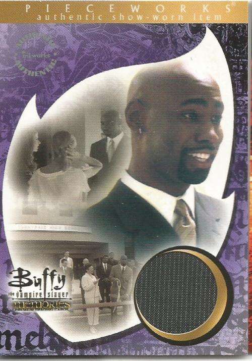 DB WOODSIDE - `BUFFY TVS MEMORIES` - AUTHENTIC `PIECEWORKS MEMORABILIA` TRADING CARD PW9