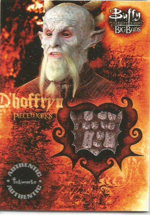 ANDY UMBERGER - `BUFFY BIG BADS` - AUTHENTIC `PIECEWORKS MEMORABILIA` TRADING CARD PW3