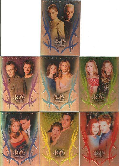 BUFFY `THE VAMPIRE SLAYER` - ULTIMATE 7 CARD `ALL FOIL` PROMO TRADING CARD COLLECTION BUC1 to BUC7