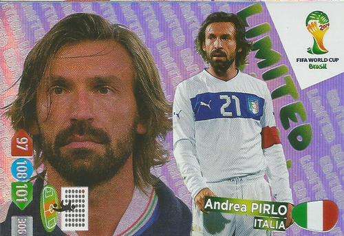 ANDREA PIRLO - WORLD CUP 2014 ADRENALYN XL - ULTRA RARE `LIMITED EDITION`  CARD