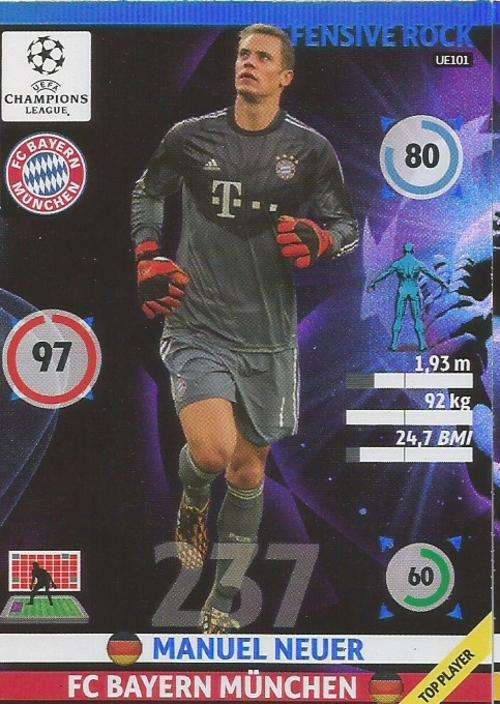 CHAMPIONS LEAGUE "UPDATES" 2015 - MANUEL NEUER "DEFENSIVE ROCK" CARD