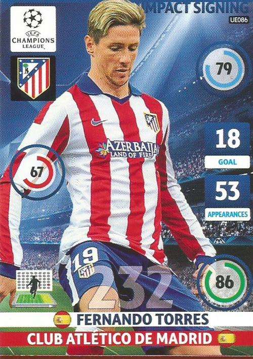FERNANDO TORRES - CHAMPIONS LEAGUE `UPDATES` 2015 - `IMPACT SIGNING` TRADING CARD