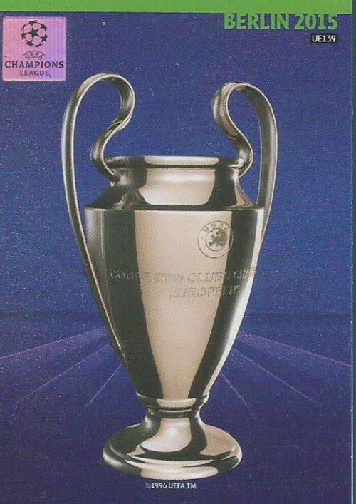 BERLIN 2015 - CHAMPIONS LEAGUE "UPDATES" 2015 - "FINALS TROPHY" FOIL TRADING CARD UE139