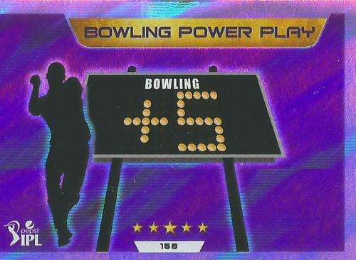IPL CRICKET ATTAX 2015/16 - "BOWLING POWER PLAY" SILVER TRADING CARD