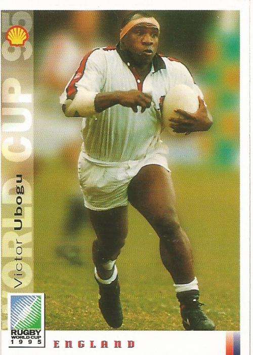 VICTOR UBOGU - SPORTS DECK "RUGBY WORLD CUP 95" -  BASE TRADING CARD 40