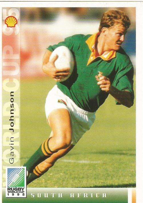 GAVIN JOHNSON - SPORTS DECK "RUGBY WORLD CUP 95" - BASE TRADING CARD 21