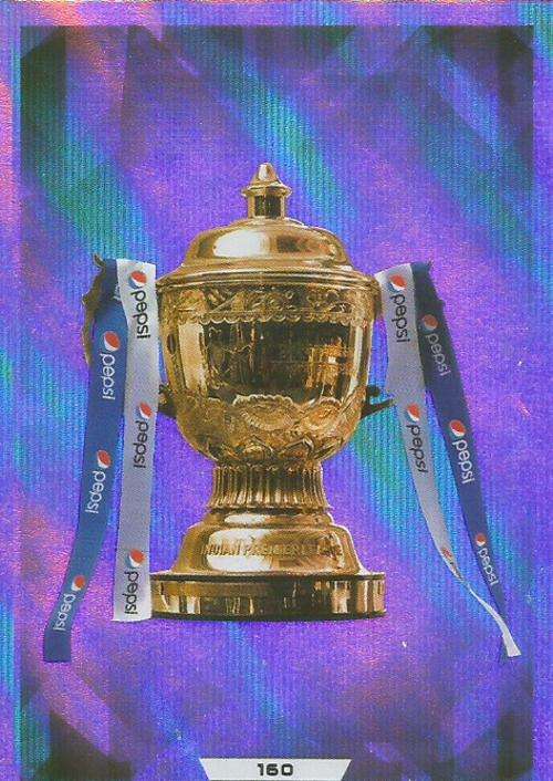 IPL CRICKET ATTAX 2015/16 - "TROPHY" SILVER TRADING CARD 160