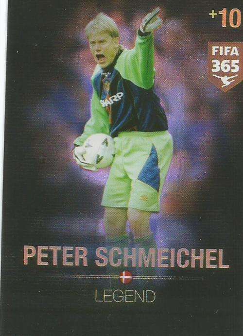 PETER SCHMEICHEL - PANINI "FIFA 365" 2016 COLLECTION - RARE "LEGEND" TRADING CARD