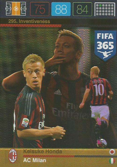 KEISUKE HONDA  - PANINI FIFA 365 - "INVENTIVENESS" TRADING CARD