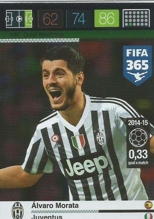 PANINI FIFA 365 - ALVARO MORATA - "GOAL MACHINE" TRADING CARD