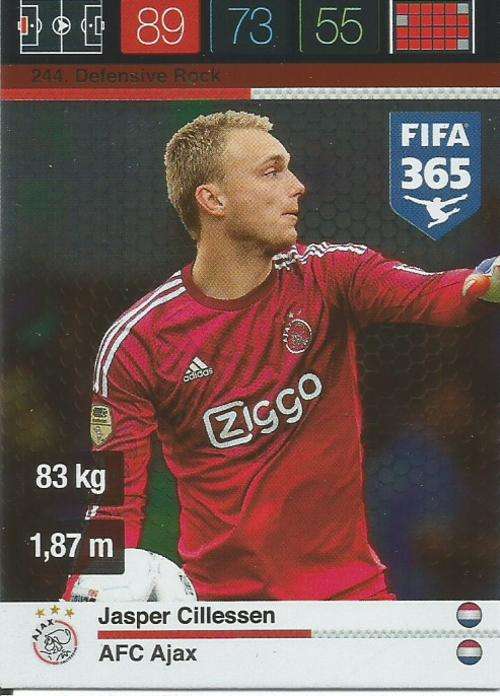 PANINI FIFA 365 - JASPER CILLESSEN - "DEFENSIVE ROCK" TRADING CARD