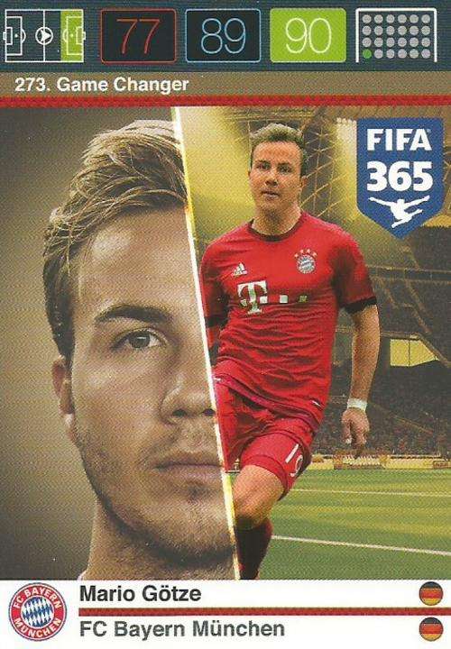 MARIO GOTZE  - PANINI FIFA 365 - "GAME CHANGER" TRADING CARD