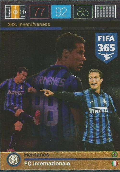 HERNANES  - PANINI FIFA 365 - "INVENTIVENESS" TRADING CARD