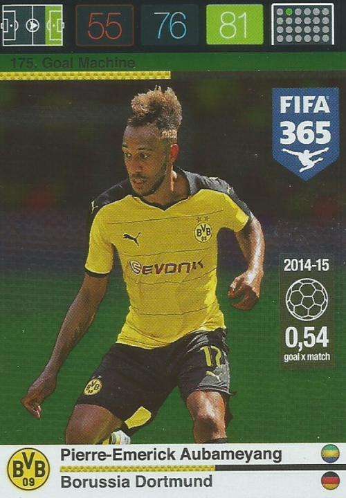 PANINI FIFA 365 - PIERRE EMERICK AUBAMEYANG - "GOAL MACHINE" TRADING CARD