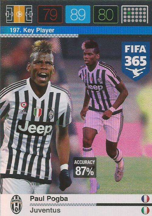 PANINI FIFA 365 - PAUL POGBA - "KEY PLAYER" TRADING CARD