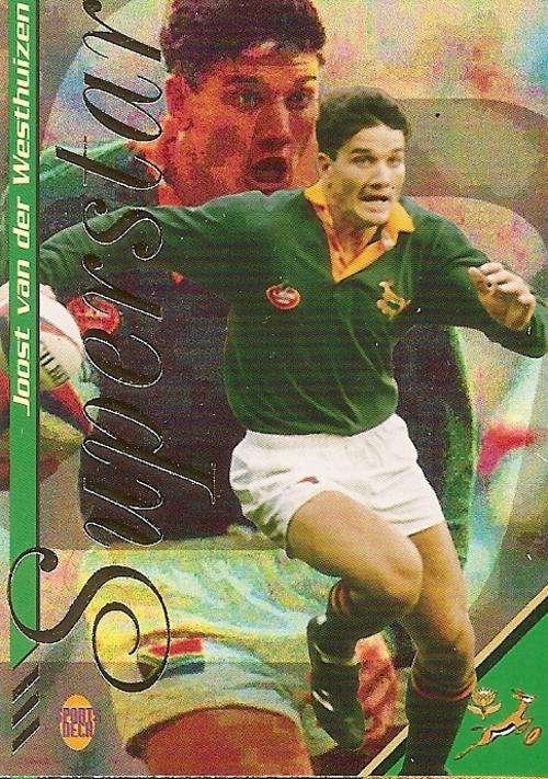 JOOST V/D WESTHUIZEN - SPORTS DECK RUGBY COLLECTION 96 - GOLD FOIL "SUPERSTAR" CARD 4 of 5