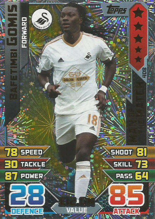 MATCH ATTAX 2015/2016 - BAFATEMBI GOMIS -   "MAN of the MATCH" TRADING CARD