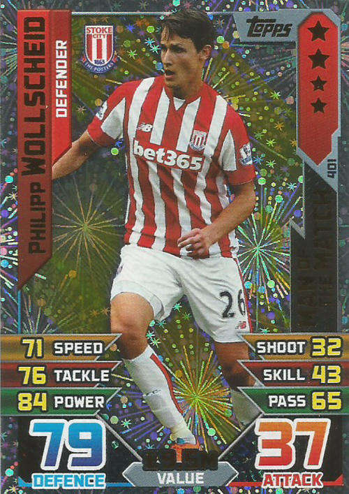MATCH ATTAX 2015/2016 - PHILLIPP WOLLSCHEID  -   "MAN of the MATCH" TRADING CARD