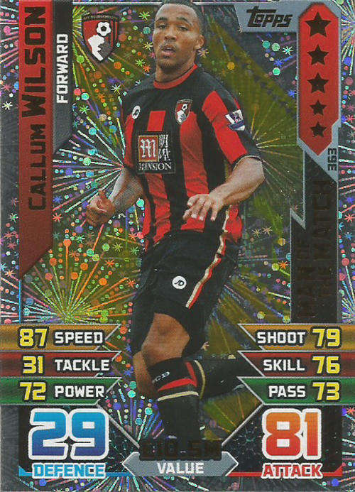 MATCH ATTAX 2015/2016 - CALLUM WILSON -  "MAN of the MATCH" TRADING CARD