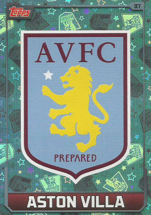 MATCH ATTAX 2015/2016 - ASTON VILLA FC - "CLUB BADGE" FOIL TRADING CARD