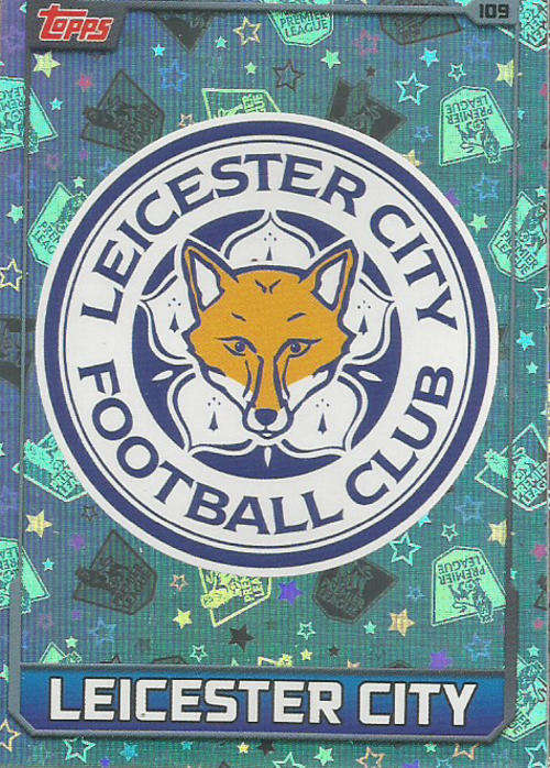 MATCH ATTAX 2015/2016 - LEICESTER CITY FC -   "CLUB BADGE" FOIL TRADING CARD