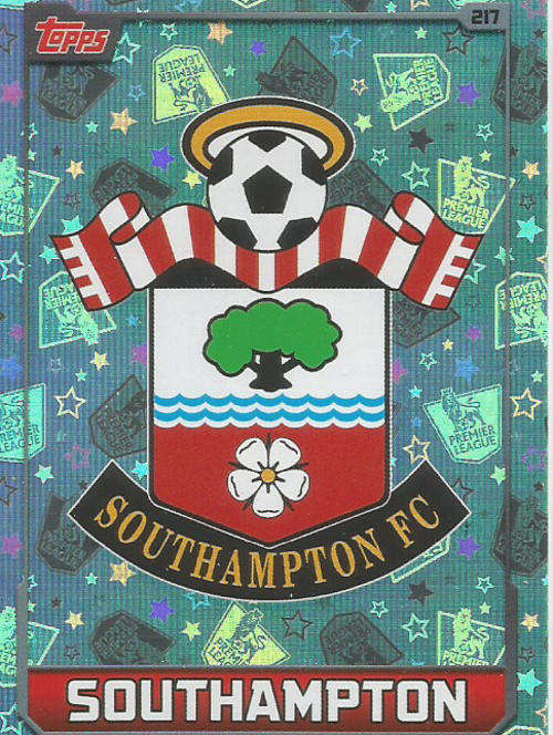 MATCH ATTAX 2015/2016 - SOUTHAMPTON FC -   "CLUB BADGE" FOIL TRADING CARD