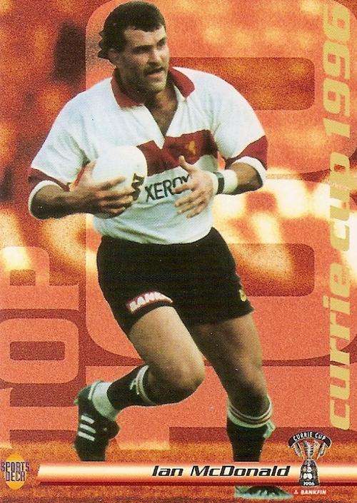 IAN McDONALD - SPORTS DECK 1996 -  TRANSVAAL "CURRIE CUP 1996" CARD 12