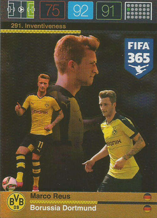 MARCO REUS  - PANINI FIFA 365 - "INVENTIVENESS" TRADING CARD