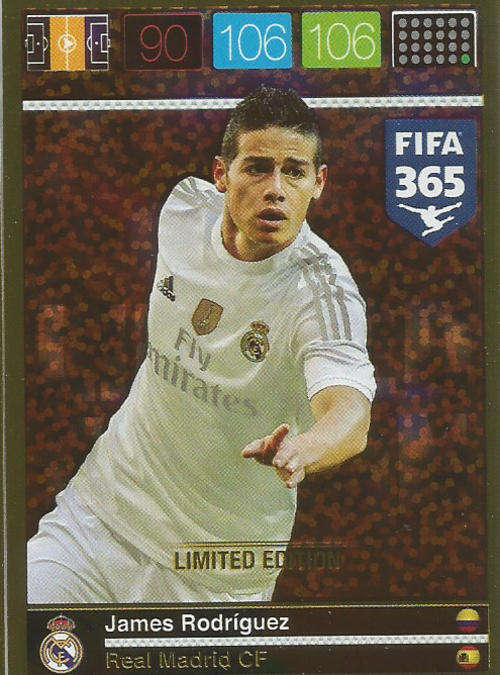 JAMES RODRIGUEZ - PANINI FIFA 365 - "LIMITED EDITION" TRADING CARD