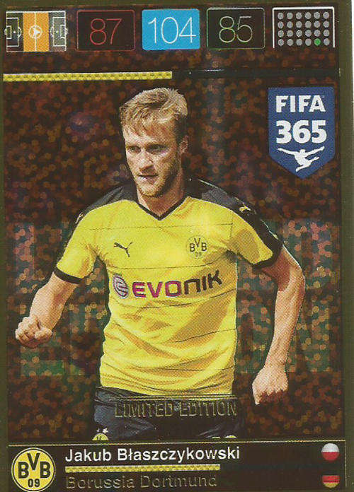 JAKUB BLASZCZYKOWSKI - PANINI FIFA 365 - "LIMITED EDITION" TRADING CARD