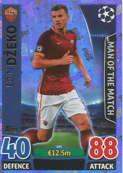 EDIN DZEKO - CHAMPIONS LEAGUE  2015/16 - TOPPS - "MAN of the MATCH" TRADING CARD