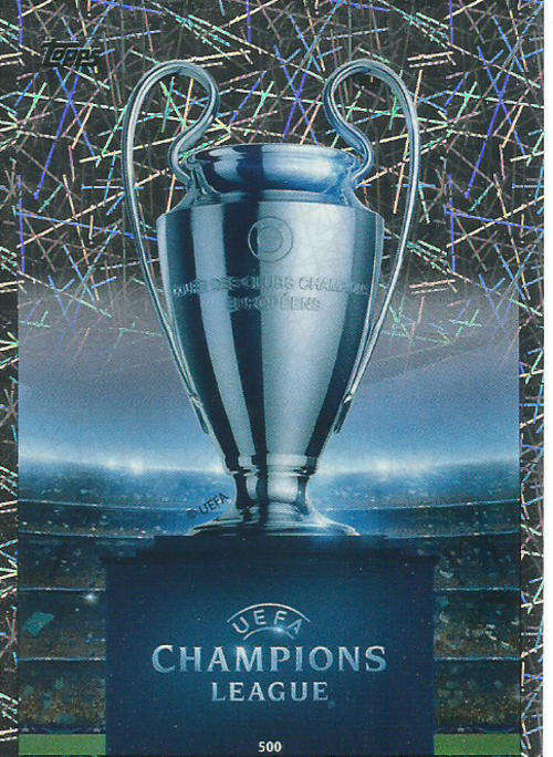 CHAMPIONS LEAGUE  2015/16 - TOPPS - UEFA "TROPHY" FOIL TRADING CARD 500