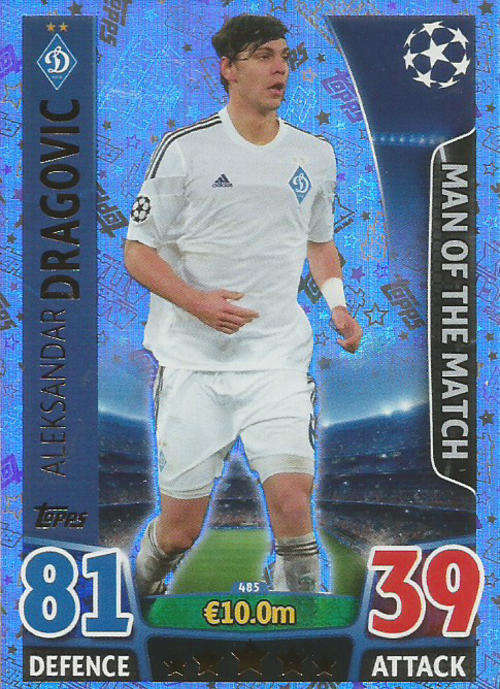 ALEX DRAGOVIC - CHAMPIONS LEAGUE  2015/16 - TOPPS - "MAN of the MATCH" TRADING CARD