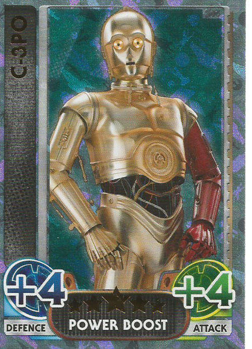 STAR WARS 2015/16 - FORCE ATTAX MOVIE SERIES 4 - POWER BOOST `RAINBOW FOIL` CARD 215